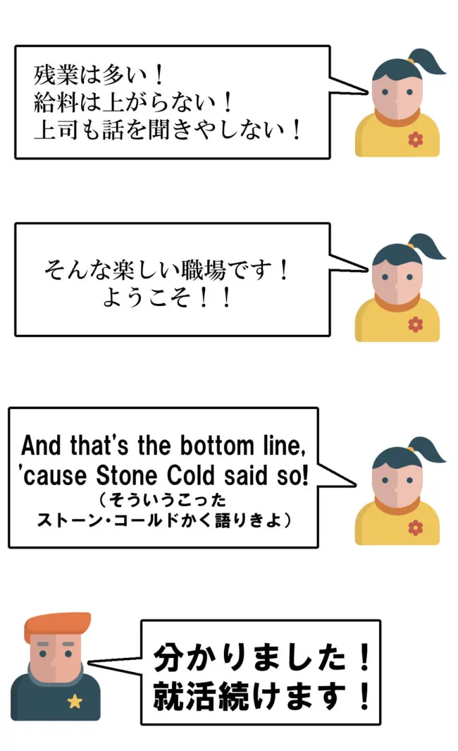 ハートを鍛える会話のレスリング Wweで学ぶ英会話 その2 はぁ そういうこった ストーンコールドかく語りきよ ケムール